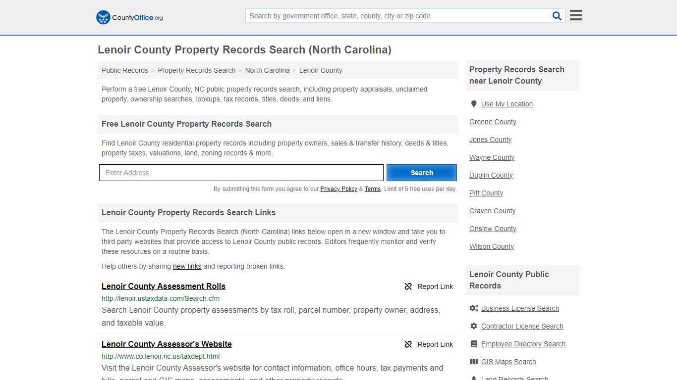 Lenoir County Property Records Search (North Carolina) - County Office